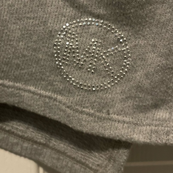 Michael Kors Gray Pullover Hoodie with Lace Up Closure Size Small - Picture 3 of 4